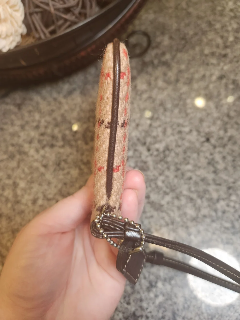 Coach Rare Vintage Plaid Tweed Wristlet Wallet